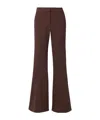 Gabriela Hearst Desmond Wool-crepe Flared Pants In Brown
