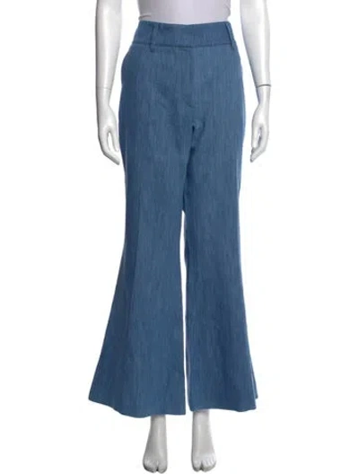 Pre-owned Gabriela Hearst Flared Pants In Blue
