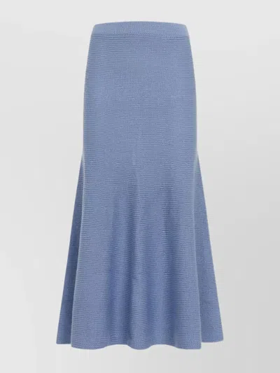 Gabriela Hearst Manni Cashmere Midi Skirt In Blue