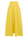 Gabriela Hearst Penelope Midi Skirt In Goldenrod Aloe Linen