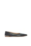 GABRIELA HEARST FLEUR BALLERINA FLAT IN BLACK LEATHER