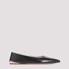 Gabriela Hearst Fleur Leather Ballet Flats In Biv Black Ivory