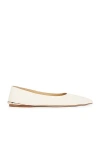 Gabriela Hearst Fleur Ballerina Flat Shoe In Ivory Nappa Leather In Ivory