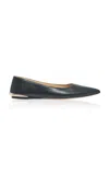 Gabriela Hearst Fleur Leather Flats In Black