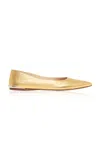 Gabriela Hearst Fleur Metallic Leather Flats In Gold