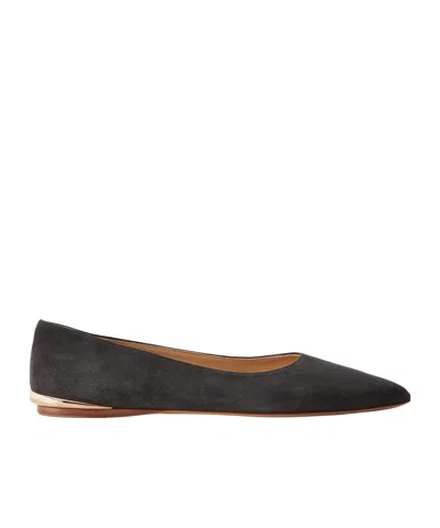 Gabriela Hearst Fleur Suede Ballet Flats In Black