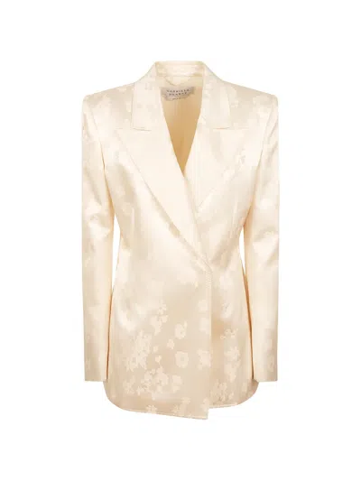 Gabriela Hearst Floral-jacquard Double-breasted Blazer In Animal Print