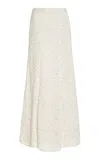 Gabriela Hearst Floris Beaded Knit Silk Maxi Skirt In Neutral