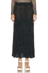Gabriela Hearst Floris Sequined Silk Maxi Skirt In Black & White Beads