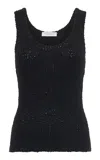 Gabriela Hearst Flynn Knit Silk Tank Top In Black