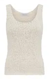 Gabriela Hearst Flynn Knit Silk Tank Top In Ivory