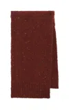 Gabriela Hearst Fokestone Knit Scarf In Burnt Sienna Multi Speckled Aran Cashmere In Burgundy