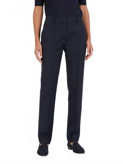 Gabriela Hearst Francisco Pant In Dark Navy In Blue
