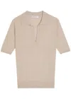 Gabriela Hearst Frank Cashmere And Silk-blend Polo In Beige