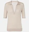 Gabriela Hearst Frank Cashmere And Silk Polo Sweater In Neutrals