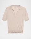 Gabriela Hearst Frank Cashmere Polo Top In Brown