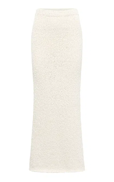 Gabriela Hearst Frea Knit Silk Maxi Skirt In Ivory