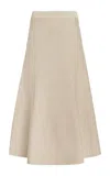 Gabriela Hearst Freddie Skirt In Oatmeal Cashmere Wool