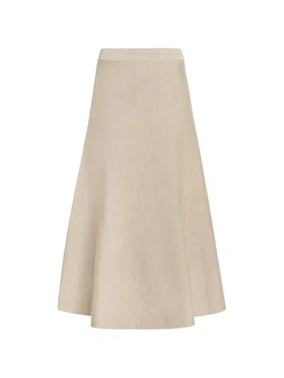 Gabriela Hearst Freddie Skirt In Oatmeal Cashmere Wool