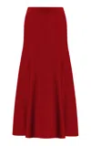Gabriela Hearst Freddie Knit Skirt In Scarlet Red Merino Wool Cashmere In Scarlet Red
