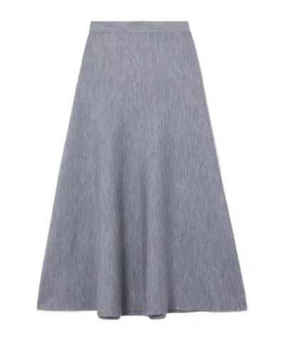 Gabriela Hearst Freddie Knitted Midi Skirt In Gray