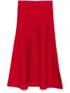 Gabriela Hearst Freddie Midi Skirt In Red