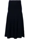 Gabriela Hearst Freddie Wool Blend Knit Midi Skirt In Blue