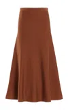 Gabriela Hearst Freddie Skirt In Cognac Cashmere Wool In Cognac