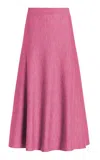 Gabriela Hearst Freddie Wool-cashmere Maxi Skirt In Pink