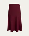 Gabriela Hearst Freddie Wool Cashmere Midi Skirt In Bordeaux