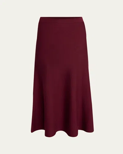 Gabriela Hearst Freddie Wool Cashmere Midi Skirt In Bordeaux