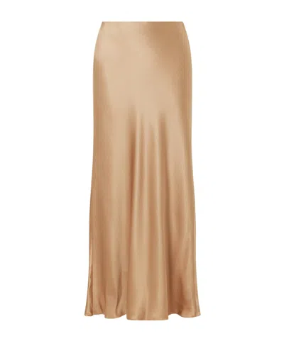 Gabriela Hearst Frei Silk-satin Maxi Skirt In Neutral