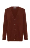Gabriela Hearst Gabe Speckled Cashmere Cardigan In Brown