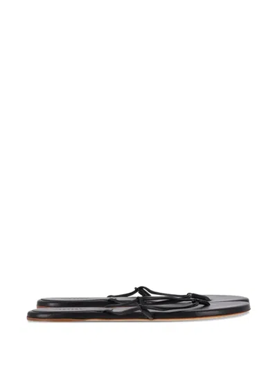 Pre-owned Gabriela Hearst Gabriela Black Flat Sandals