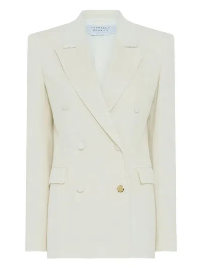 Gabriela Hearst Gabriela Double-breasted Blazer In White