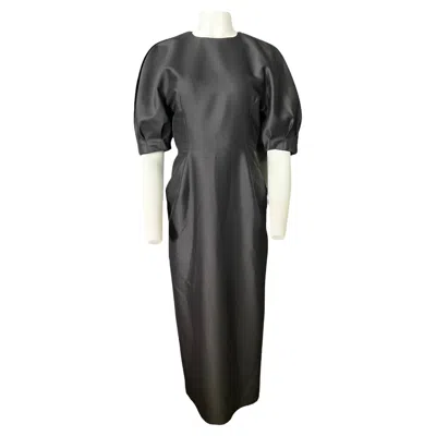 Pre-owned Gabriela Hearst Gabriela Hearts Black Midi Dress, Size 40