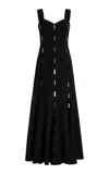 Gabriela Hearst Gail Dress In Wool With Gold Bars In Black