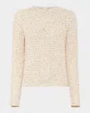 Gabriela Hearst Troth Knit Wool Top In Ivory Multi