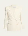 Gabriela Hearst Gavin Double-breasted Corduroy Blazer In Ivory