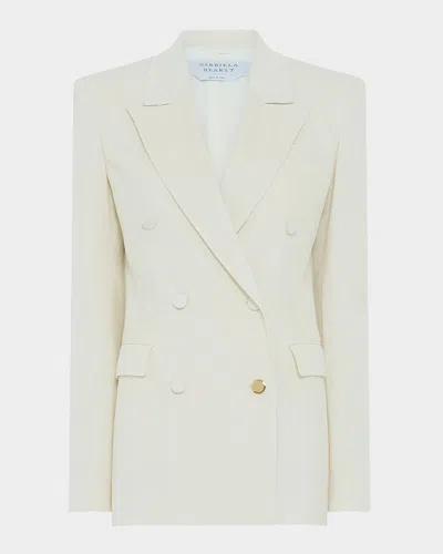 Gabriela Hearst Gavin Double-breasted Corduroy Blazer In Ivory