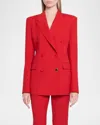 Gabriela Hearst Gavin Double-breasted Wool Blazer In Scarlet Red