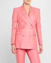 Gabriela Hearst Gavin Silk And Wool Blazer In Watermelon