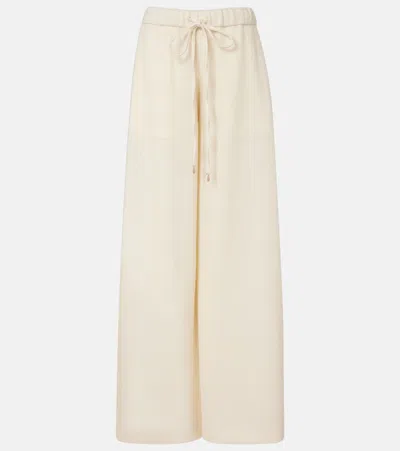 Gabriela Hearst Gelos Alpaca Wide-leg Pants In White