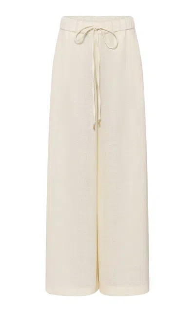 Gabriela Hearst Gelos Alpaca Wool Pants In White
