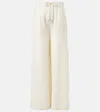 Gabriela Hearst Gelos Wool And Silk Jacquard Palazzo Pants In White