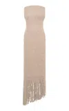 Gabriela Hearst Gemma Fringed Cashmere Maxi Dress In Neutral