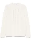 Gabriela Hearst Geoffrey Knit Sweater In Ivory Cashmere In White
