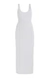 Gabriela Hearst Girard Dress In White Shirred Aloe Linen In White
