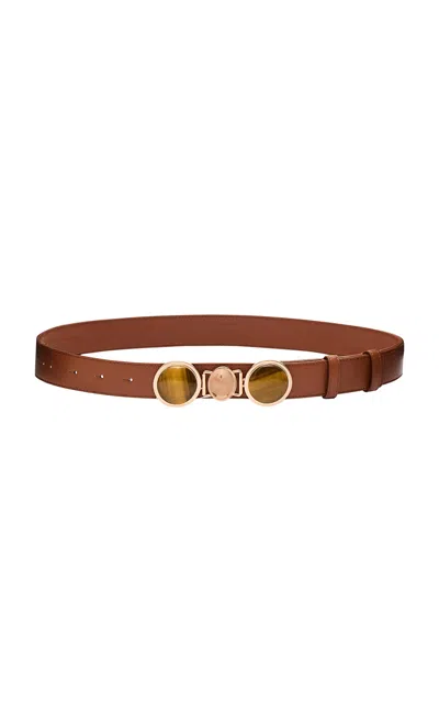 Gabriela Hearst Grange Belt With Stones In Brown