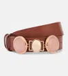 Gabriela Hearst Grange Embellished Leather Belt In Burgundy